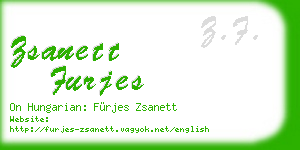 zsanett furjes business card
