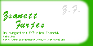 zsanett furjes business card